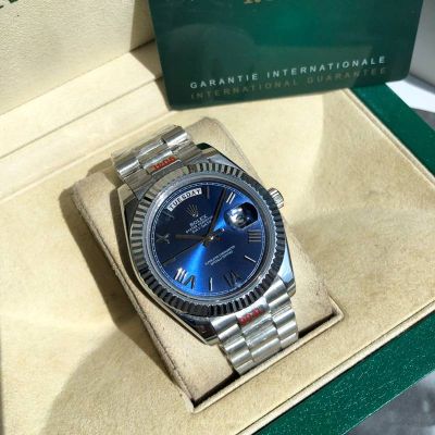ROLEX Day-date 904L Steel 8205 Movement 41MM Blue Dial Watch